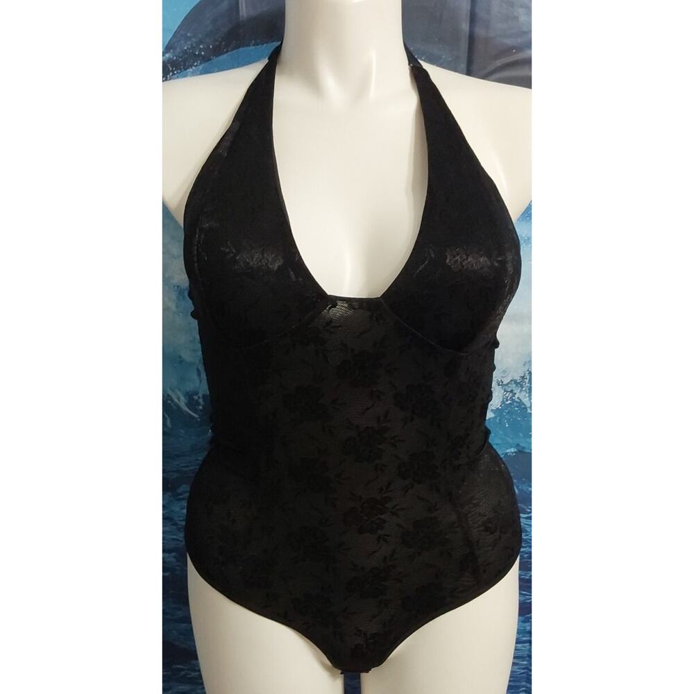 *NWT* Gotoly Medium Black Sexy Bodysuit With Back Cut-Out #1y12